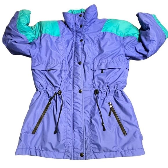 Vintage 80s Blue and Green Profile Ski Jacket - Picture 6 of 14